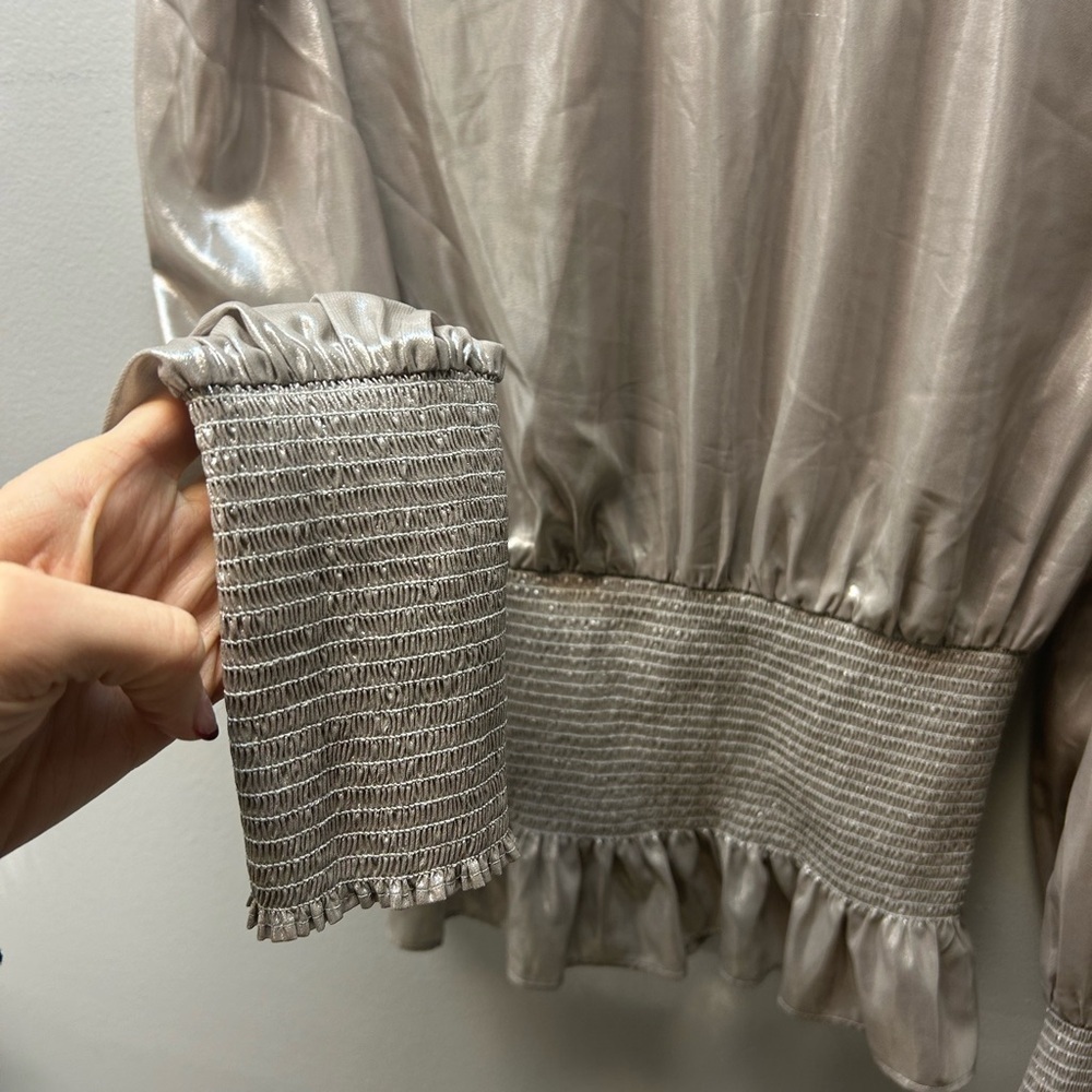 Wilfred Shimmering Silver Blouse - Picture 3 of 8